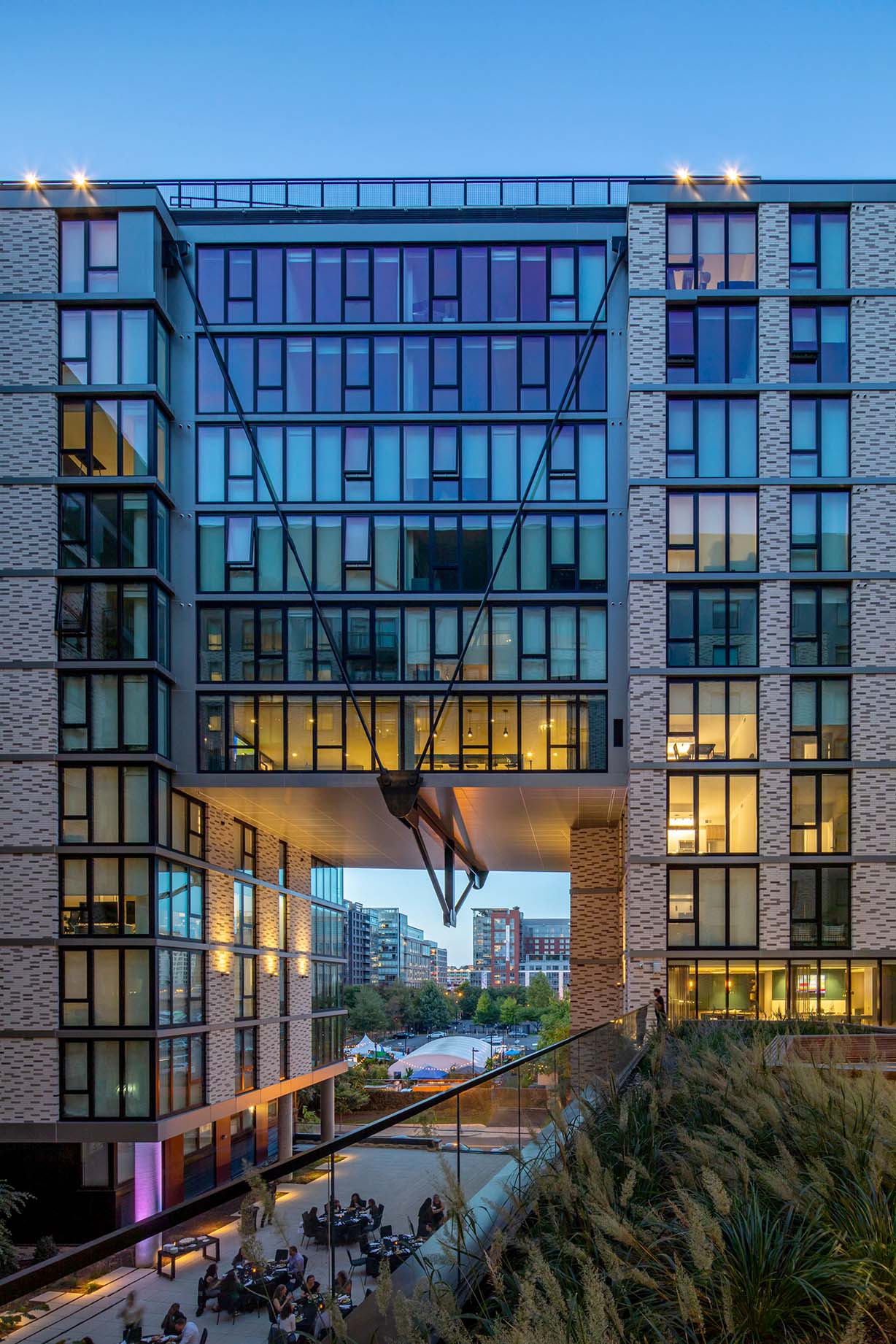 Modern building with unique architecture